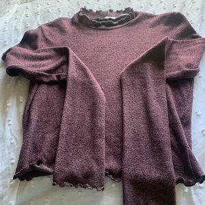 Purple high neck long sleeve